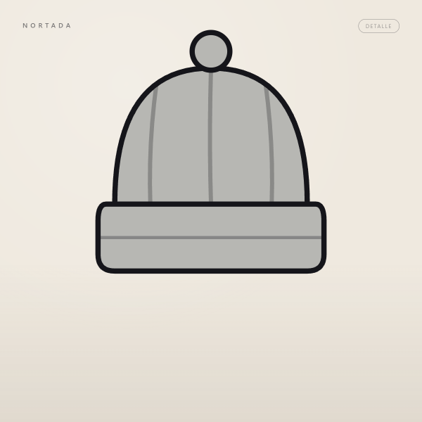 Gorro Lana Merino Puelche en color Gris Perla, plano cerrado