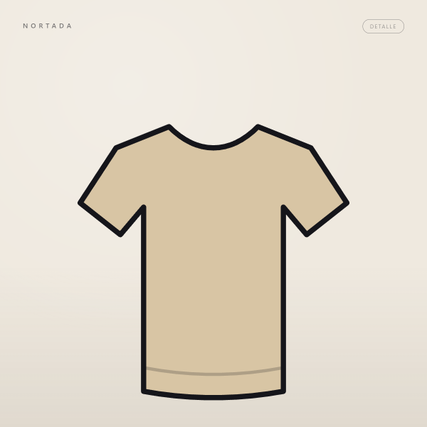 Polera Oversize Basalto en color Arena, plano cerrado