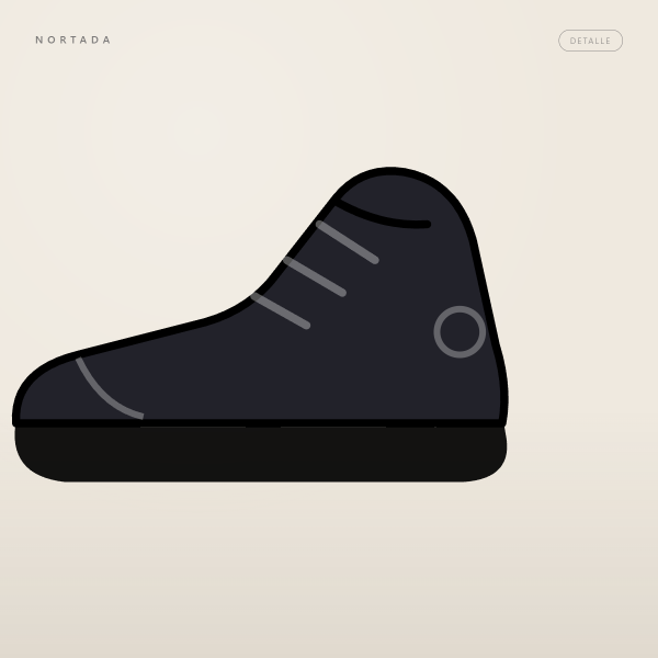 Zapatillas Urbanas Cordillera en color Negro, plano cerrado